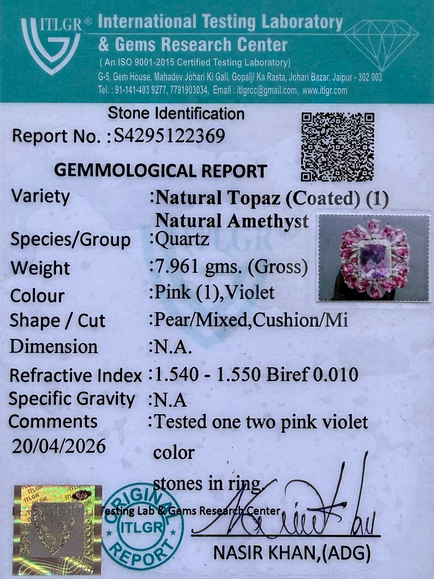 Out Of This World- Amethyst / Pink Topaz