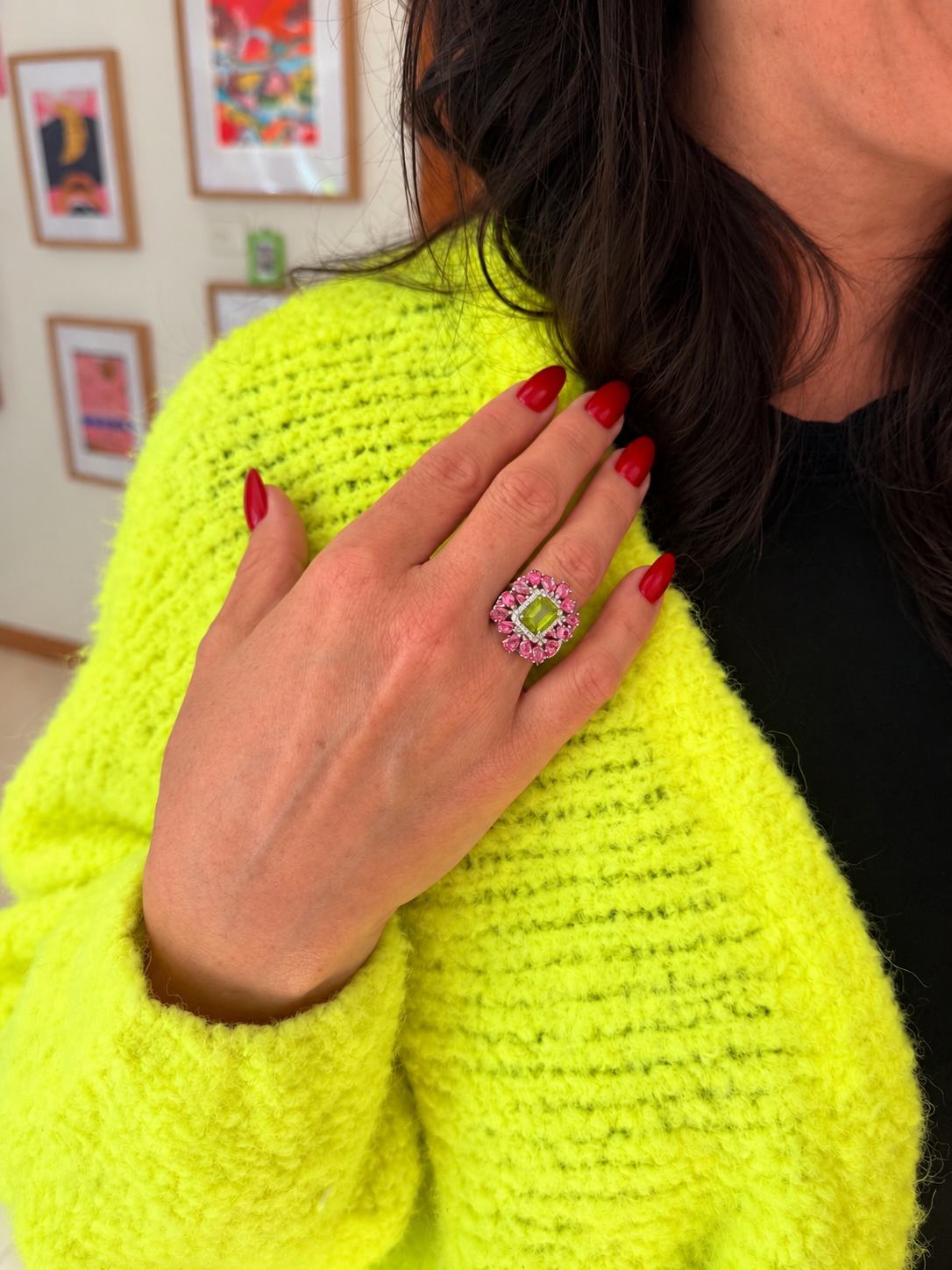 Out Of This World- Peridot/ Pink Topaz
