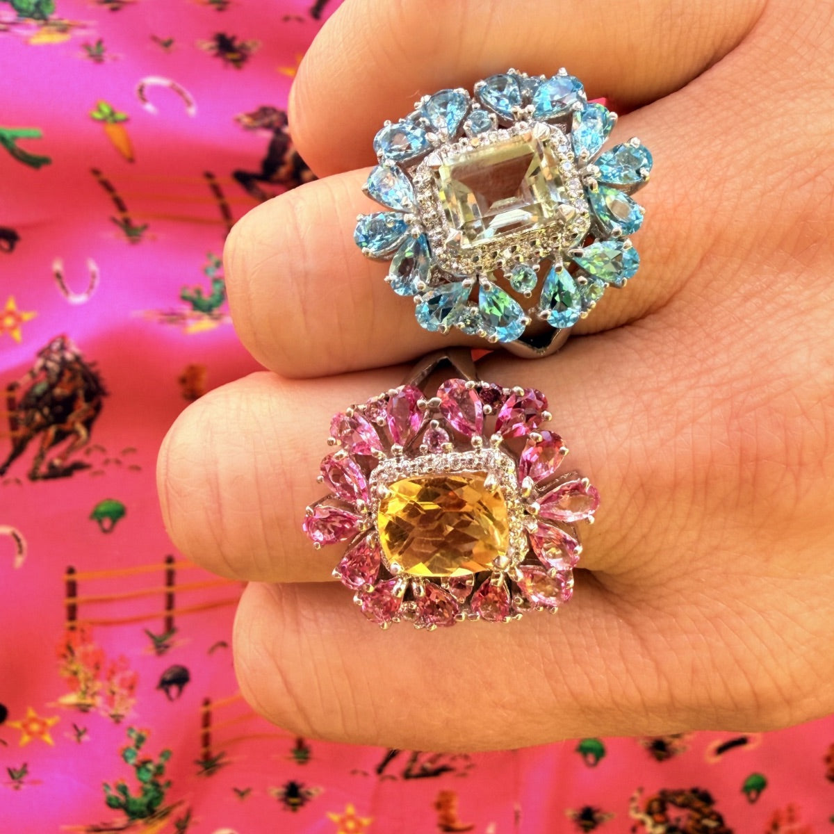 Out Of This World- Peridot/ Pink Topaz