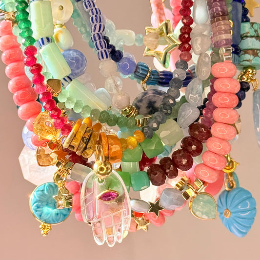 How To Layer Gemstone Necklaces