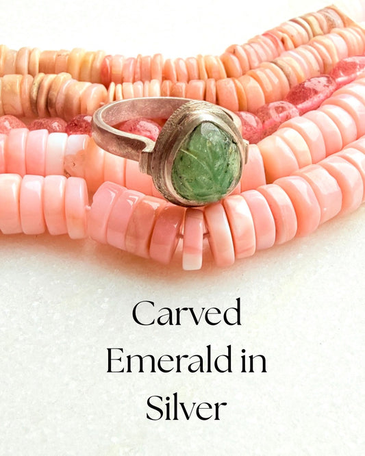 Jaipur Soul: Handcarved Emerald in Silver (4)