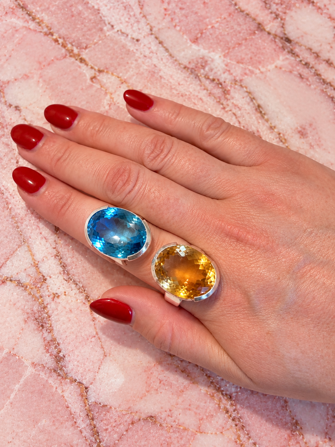 Citrine Oval Cocktail Ring