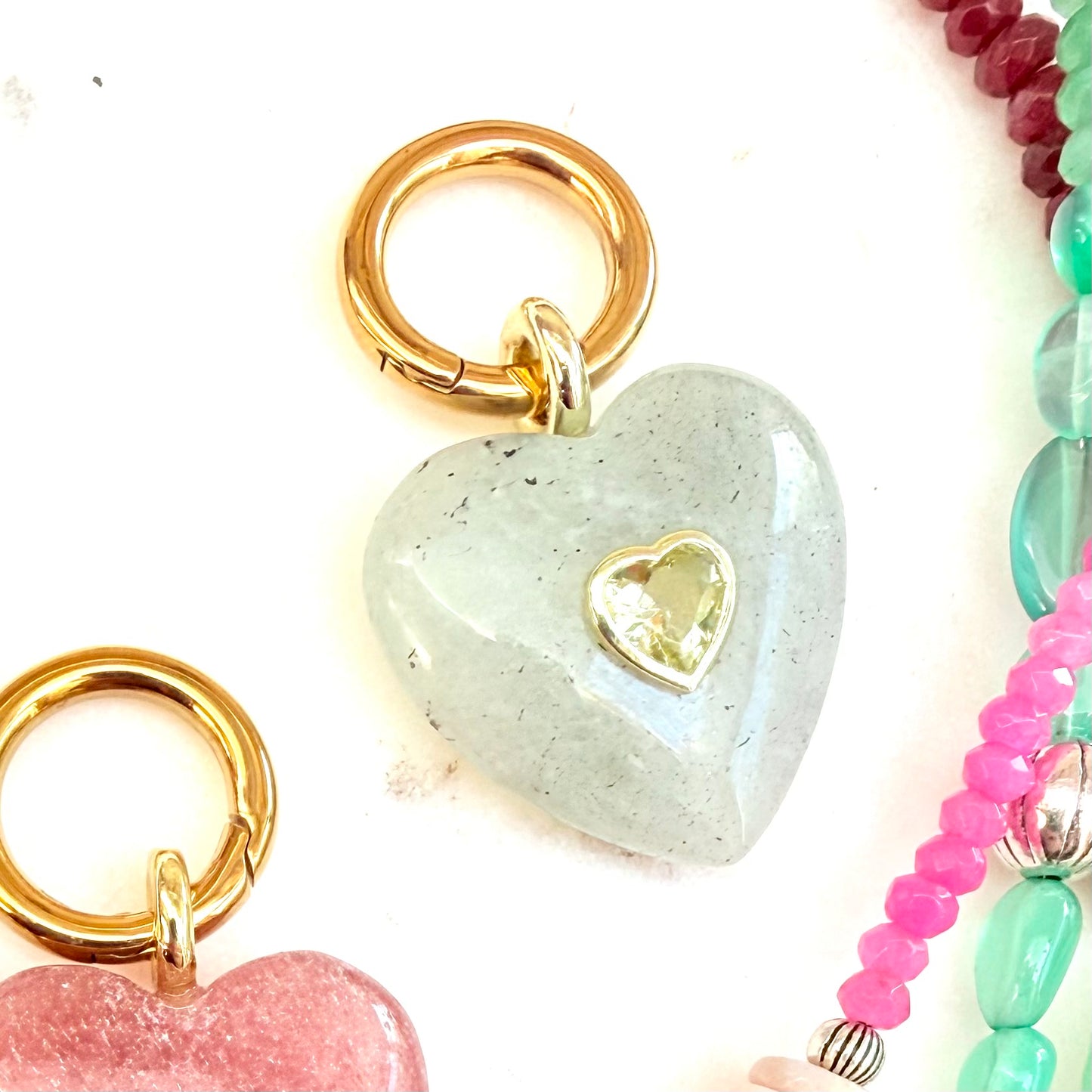 Hearts Alive (amethyst or lapis lazuli): Pendants & Chain