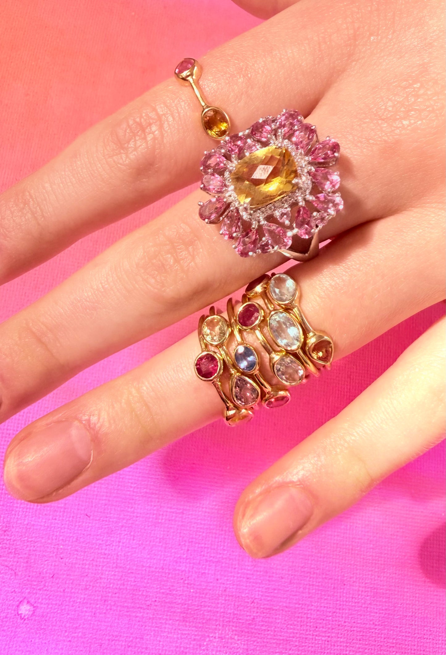 Out Of This World- Citrine/ Pink Topaz