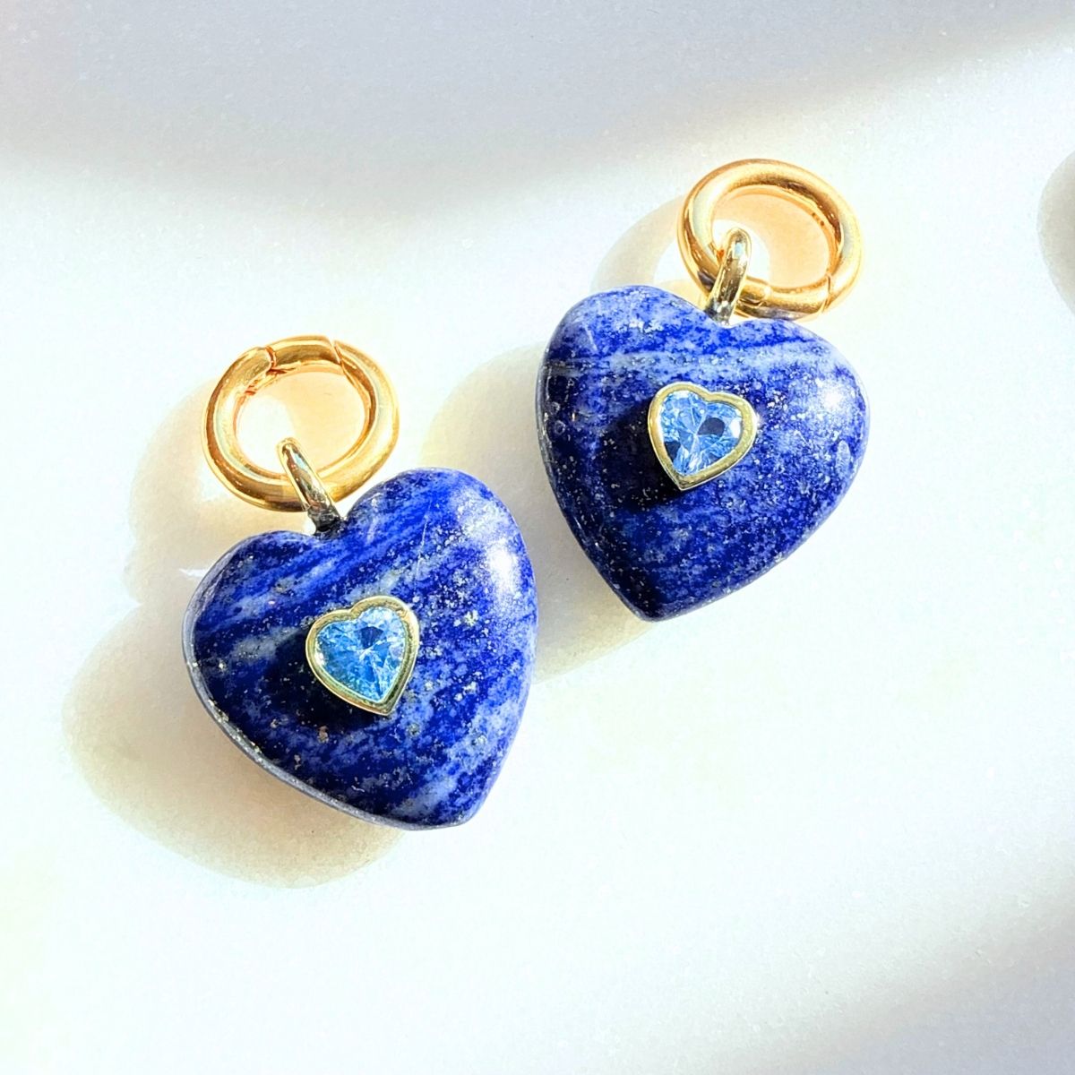 Hearts Alive (amethyst or lapis lazuli): Pendants & Chain