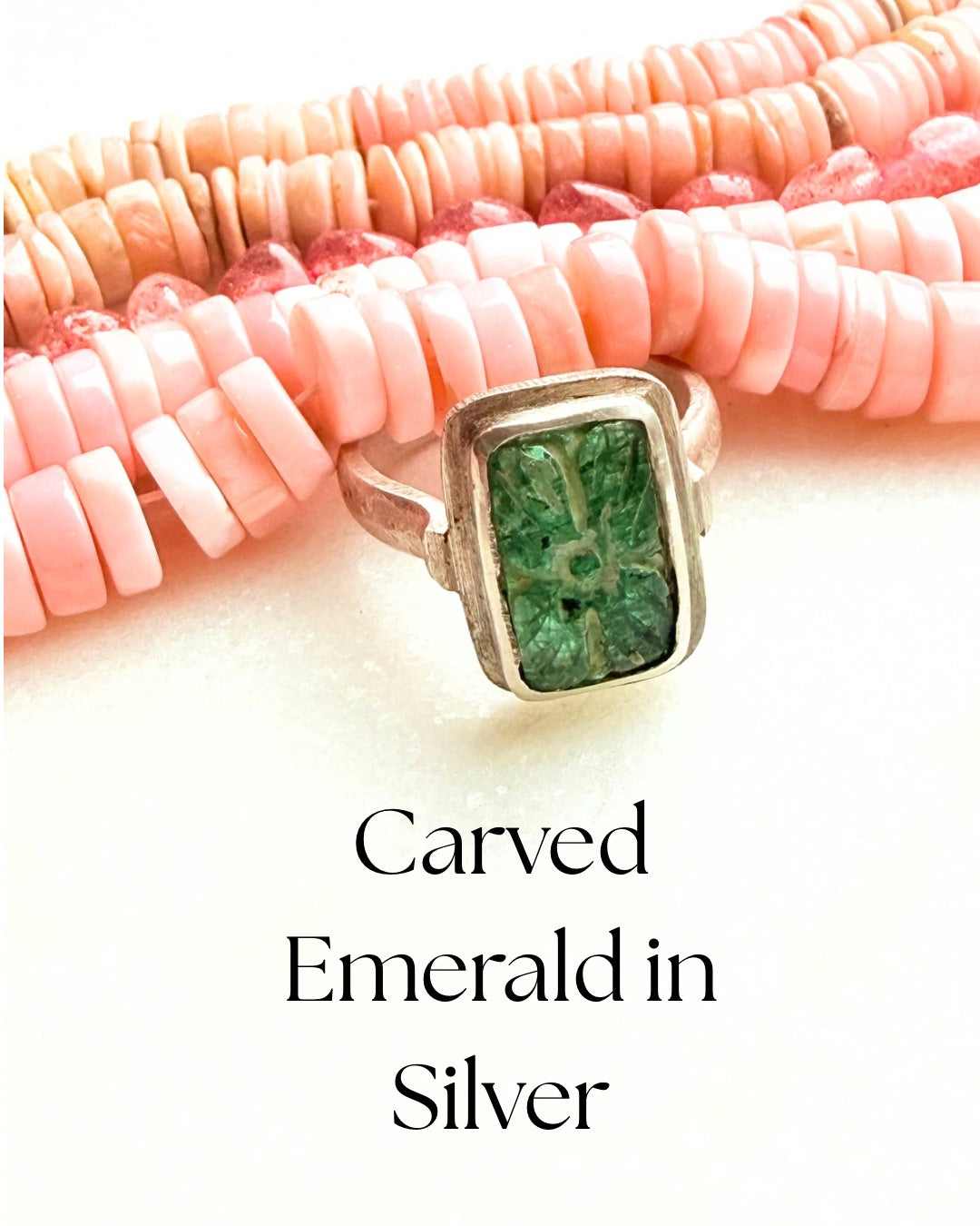 Jaipur Soul: Handcarved Emerald in Silver (1)