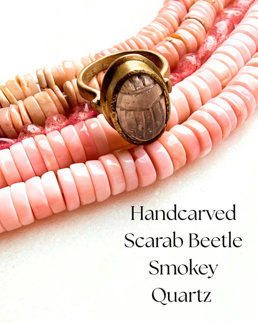 Jaipur Soul: Handmade Scarab - Smokey Quartz (2)