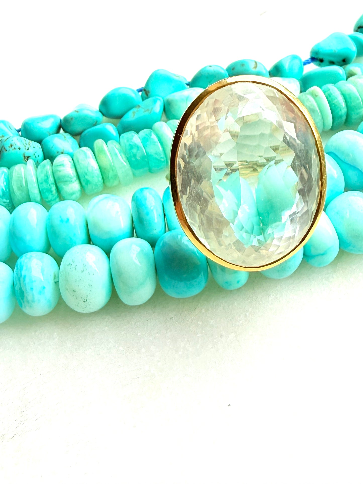 Candy Gem: Clear Crystal Quartz Cocktail Ring