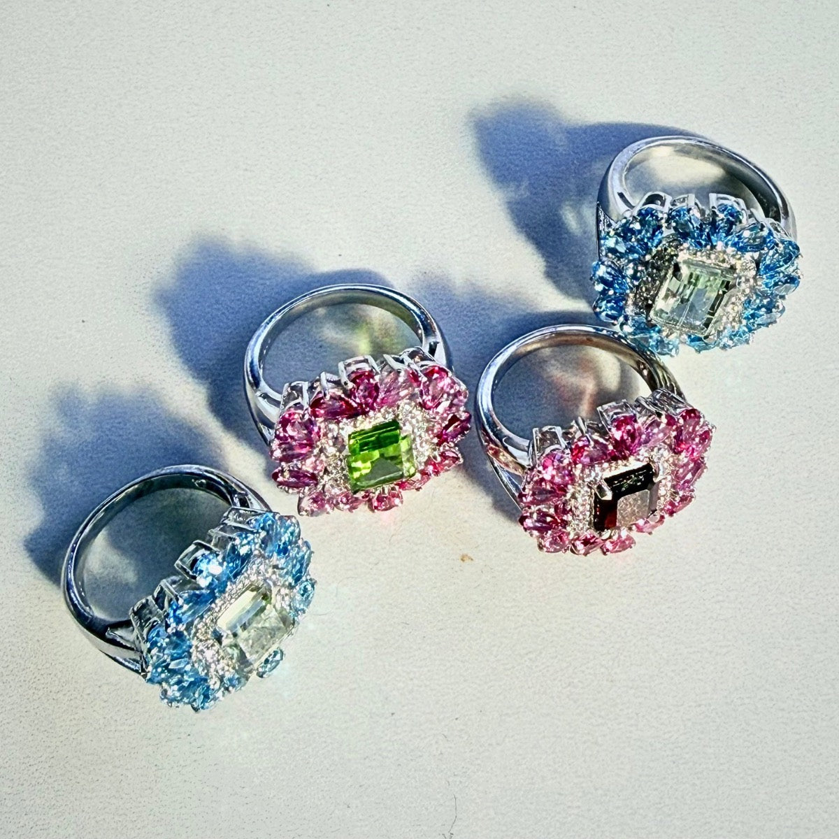 Out Of This World- Garnet/ Pink Topaz Ring