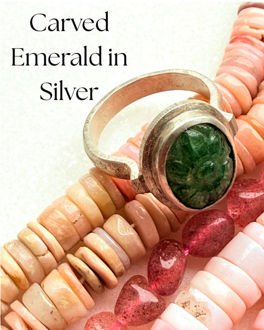 Jaipur Soul: Handcarved Emerald in Silver (2)