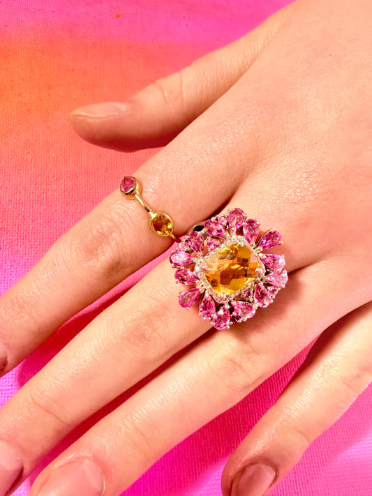 Out Of This World- Citrine/ Pink Topaz