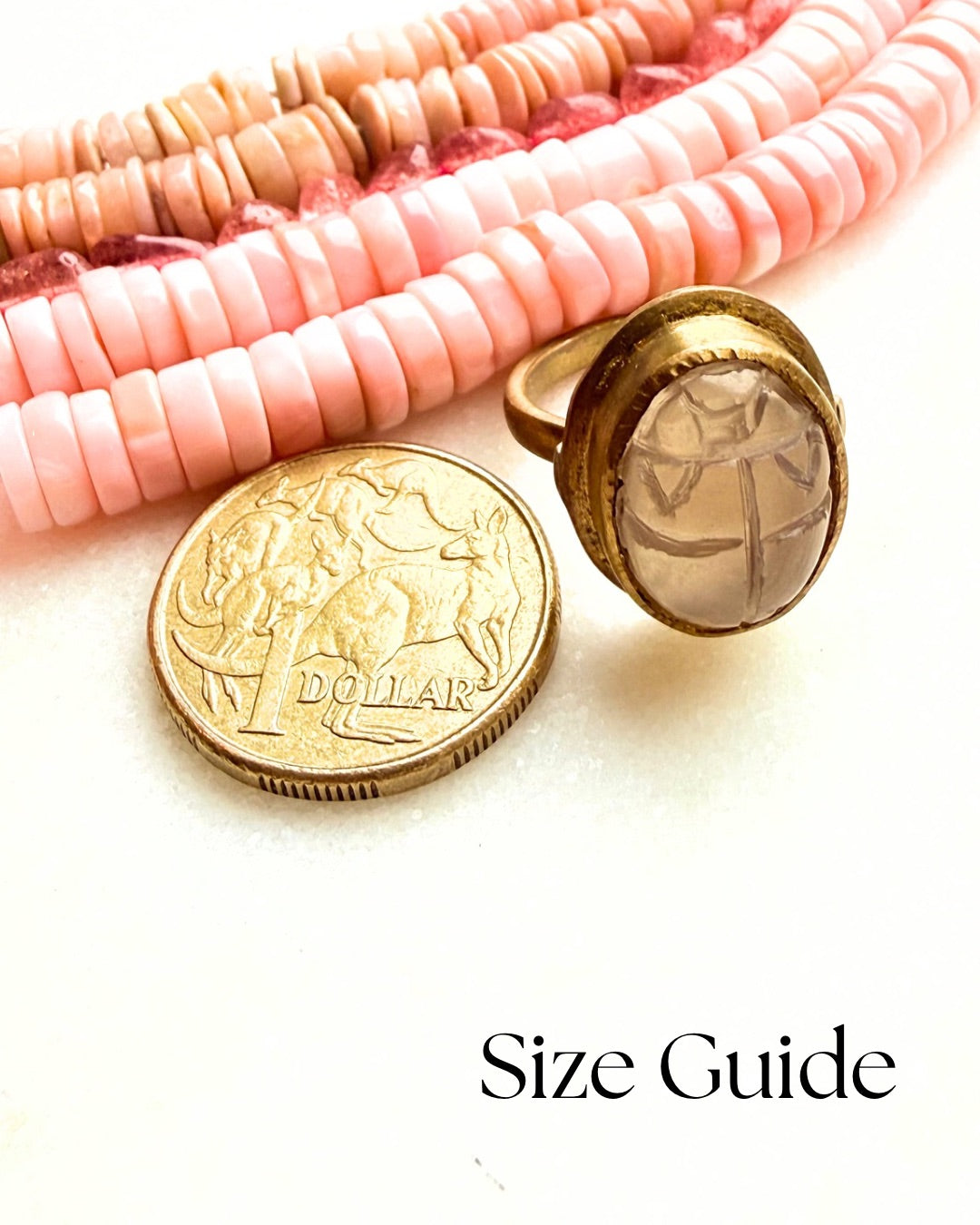 Jaipur Soul: Handmade Scarab - Smokey Quartz (1)