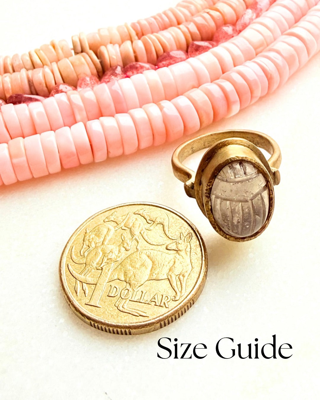 Jaipur Soul: Handmade Scarab - Smokey Quartz (2)