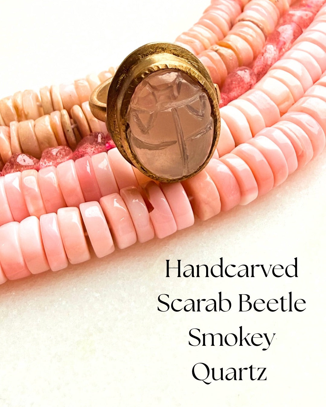 Jaipur Soul: Handmade Scarab - Smokey Quartz (1)