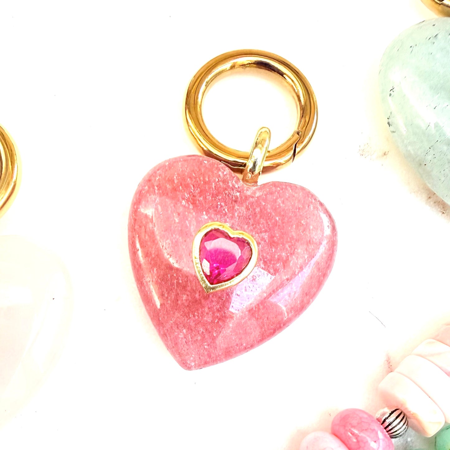 Hearts Alive (amethyst or lapis lazuli): Pendants & Chain