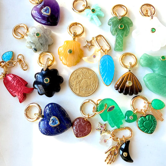 Hearts Alive (amethyst or lapis lazuli): Pendants & Chain