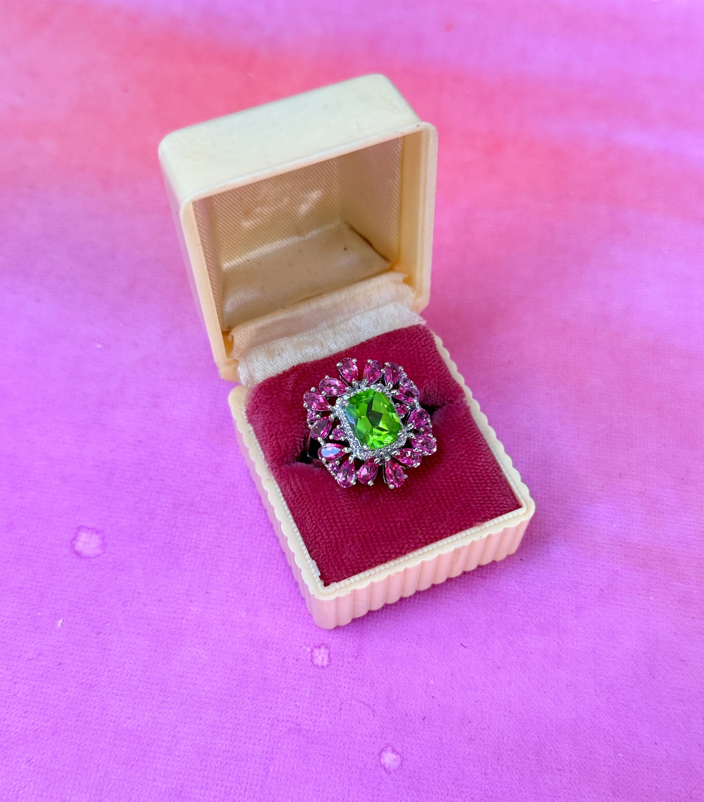 Out Of This World- Peridot/ Pink Topaz
