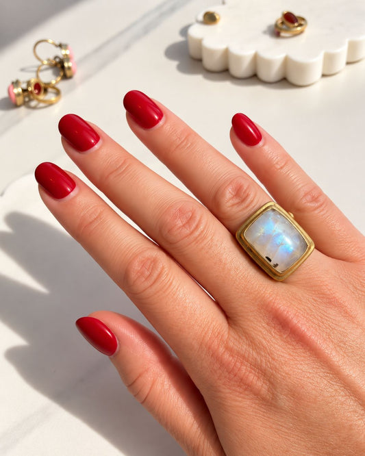 Jaipur Soul: Handmade Moonstone (rectangle)
