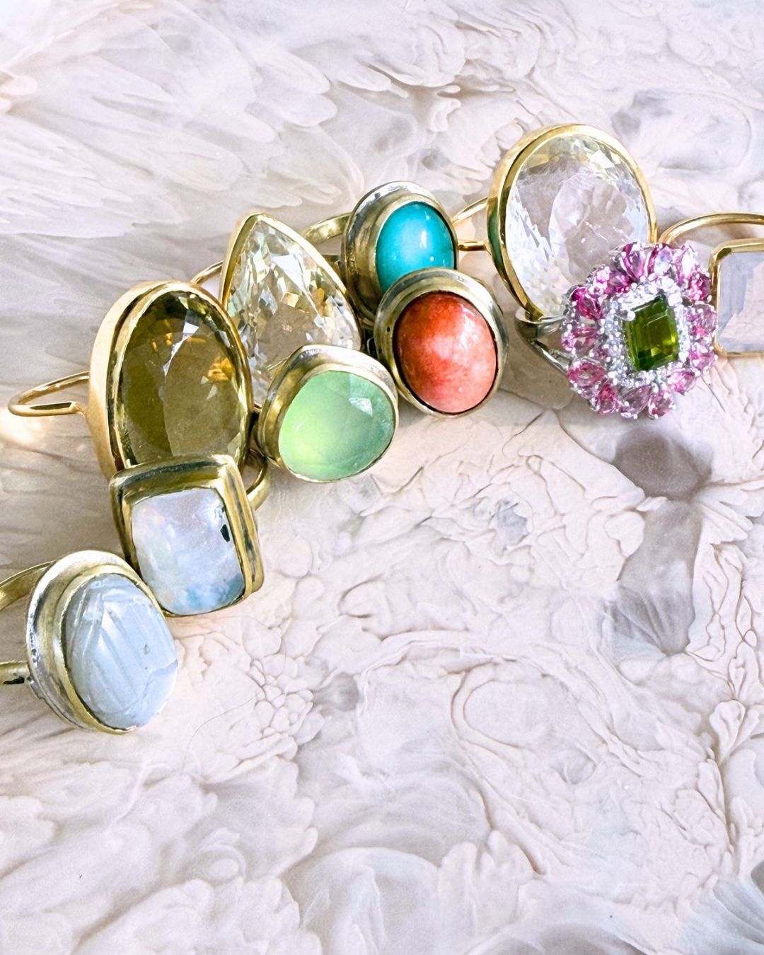 Candy Gem: Clear Crystal Quartz Cocktail Ring
