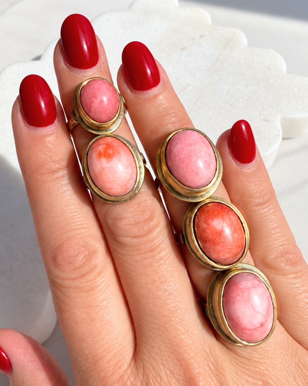 Jaipur Soul: Handmade Rhodochrosite 1- 4