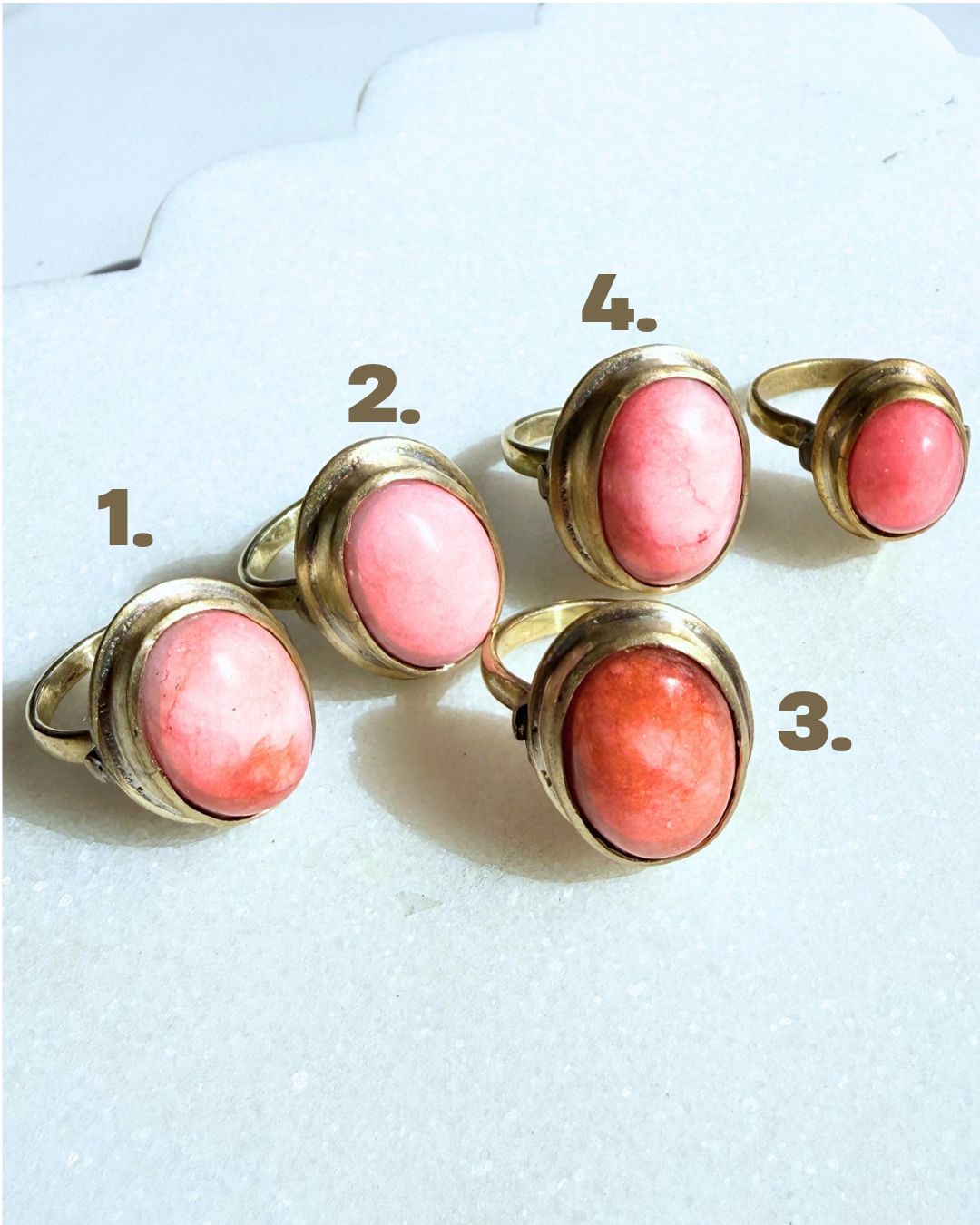 Jaipur Soul: Handmade Rhodochrosite 1- 4