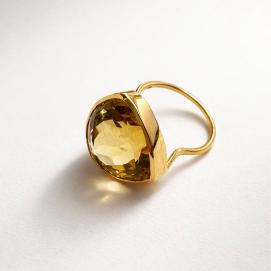 Candy Gem: Citrine Cocktail Ring