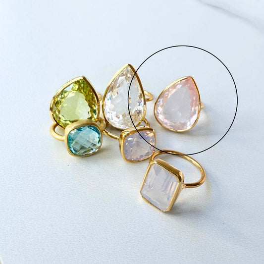 Candy Gem: Rose Quartz Cocktail Ring