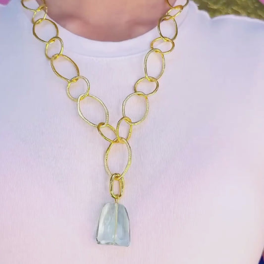 Aqua Prism: Pendants & Chain